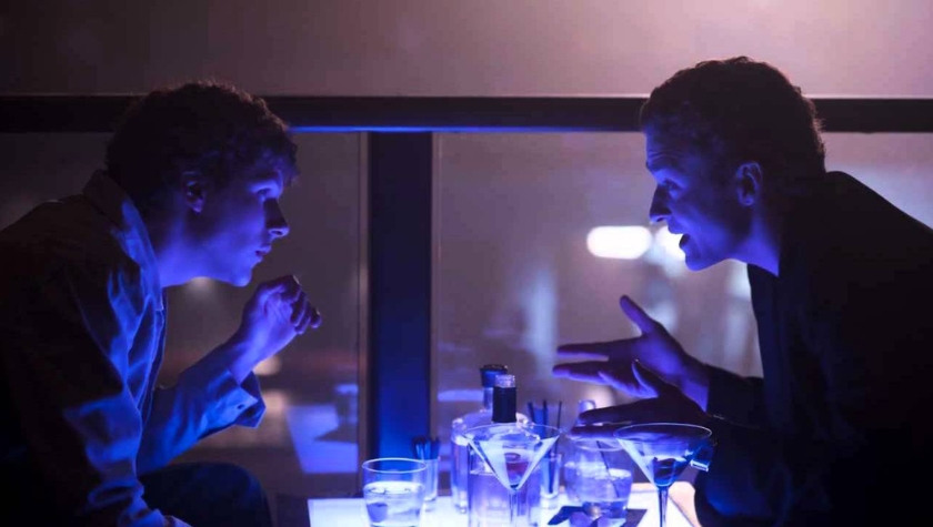 Jesse Eisenberg and Justin Timberlake in 'The Social Network'