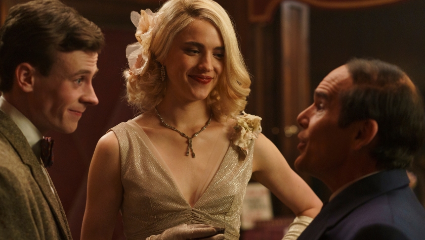 David Rawle, Margaret Qualley, and Ethan Hawke in 'Blue Moon'