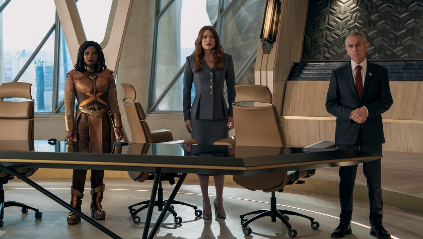 Characters from The Boys in a Vought boardroom